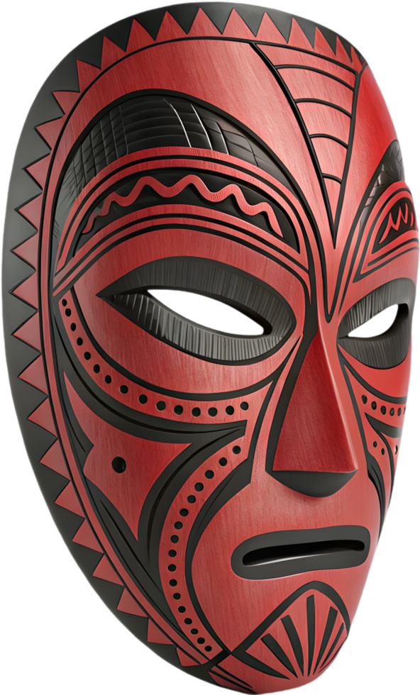 Exotic Polynesian Mask Clipart for Unique Tiki Designs. . png