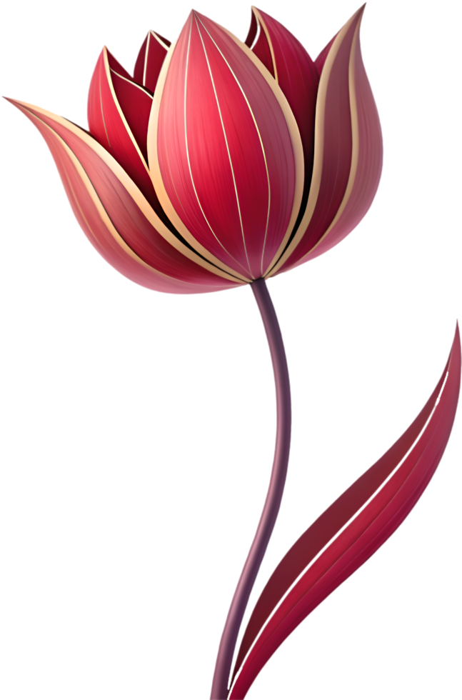 Abstract and Artistic Tulip Logo Design. . png