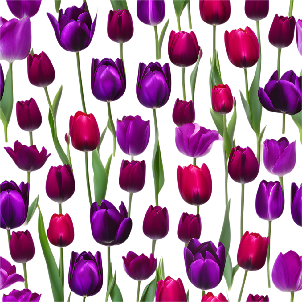 Seamless Tulip Flower Pattern for Digital Prints. . png