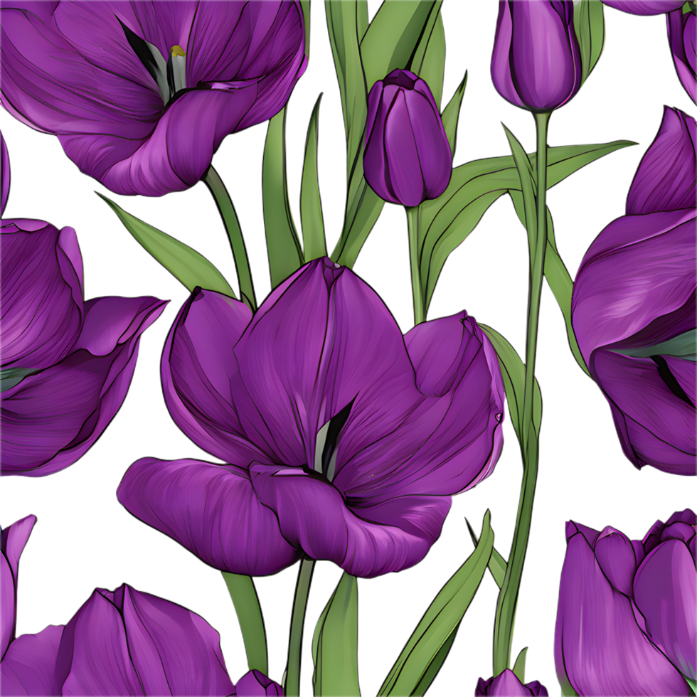 Unique and Handmade Tulip Print for Digital Art. . png