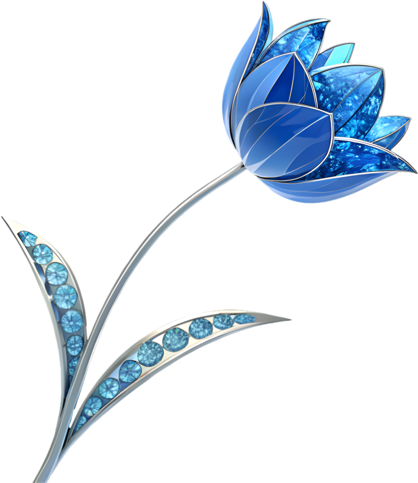 Gorgeous Gemstone Tulip with a Handcrafted Crystal Finish. . png