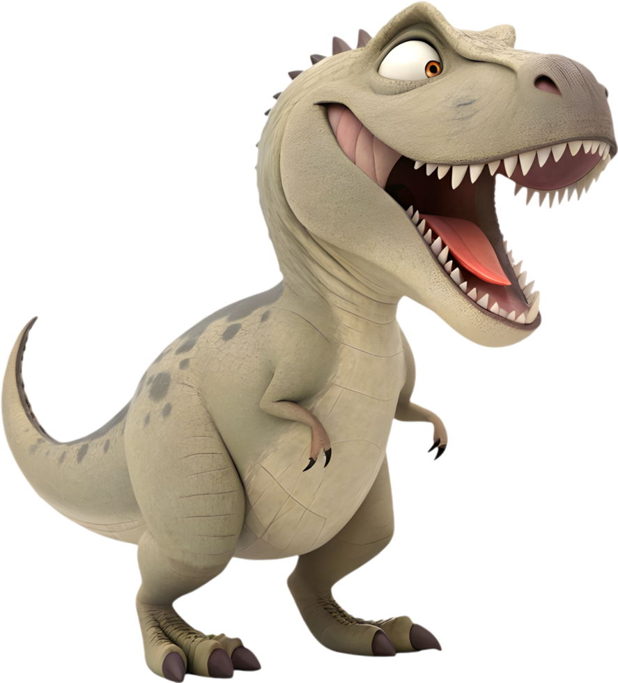 Bold Tyrannosaurus Cartoon Character in a Cool Style. . png