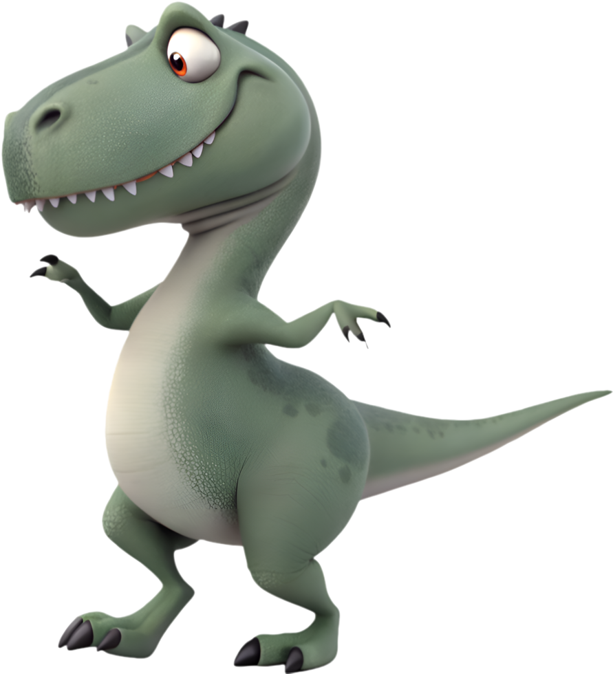 Engaging Dinosaur Cartoon for Creative Art Projects. . png
