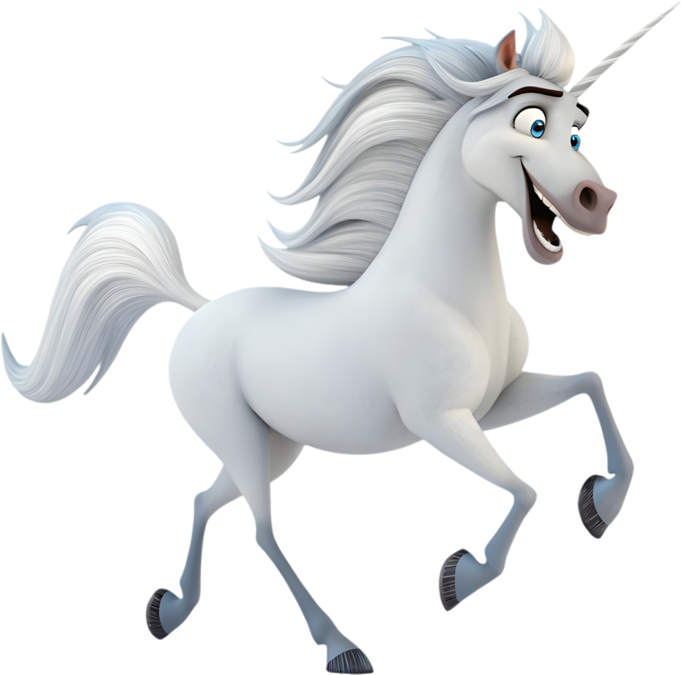 Joyful Ethereal Unicorn in Colorful Magic World. . png
