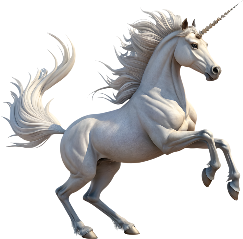 Cute Playful Unicorn in Sparkling Fantasy Art. . png