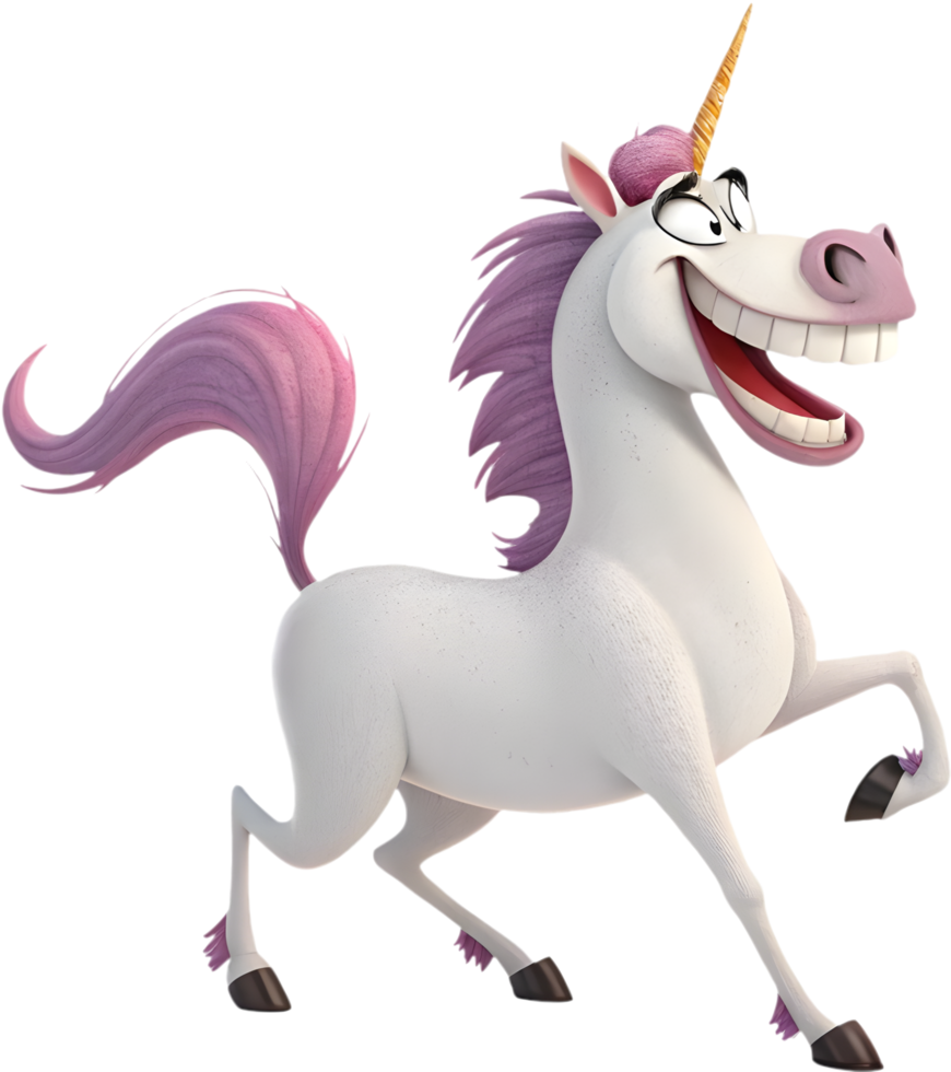Adorable Fantasy Unicorn in Charming Design. . png