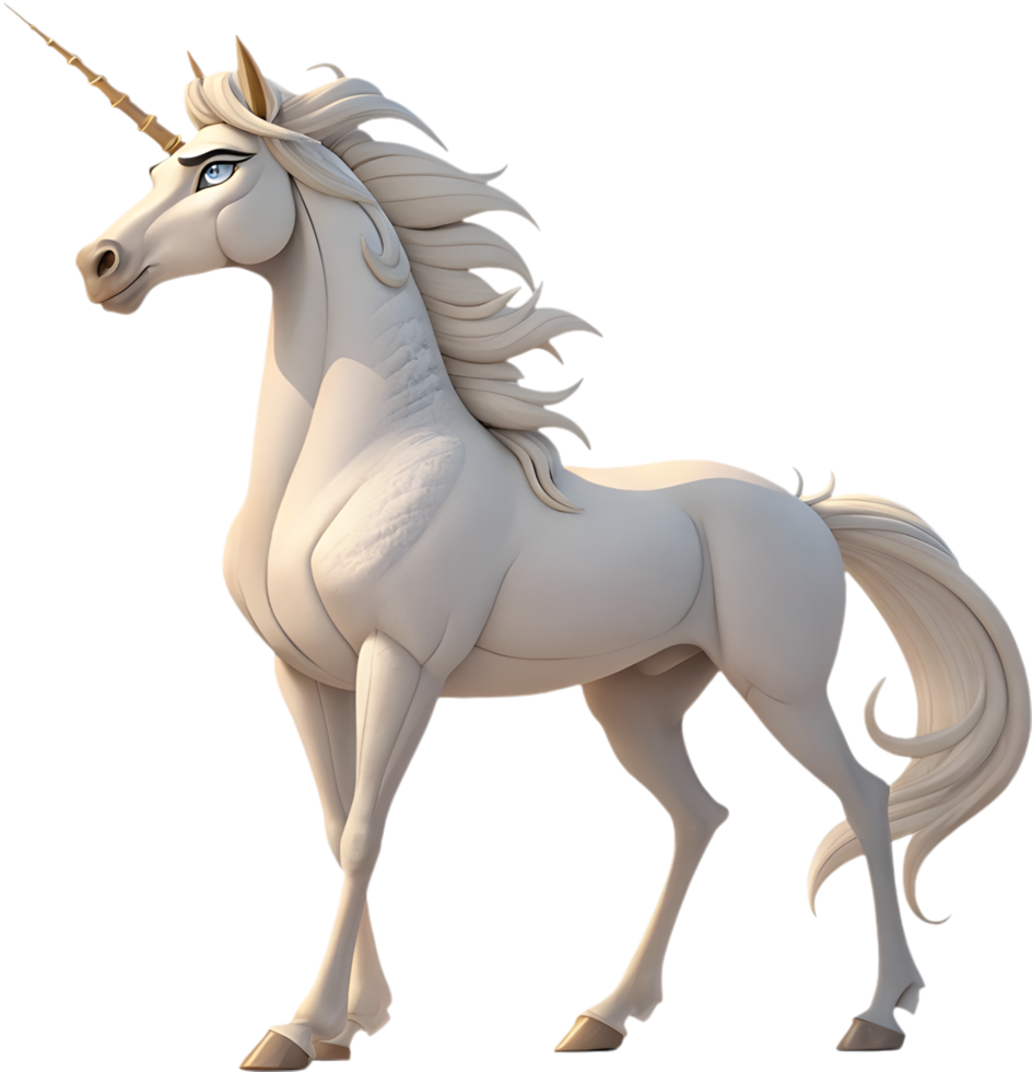 Colorful Whimsical Unicorn with Majestic Glow. . png