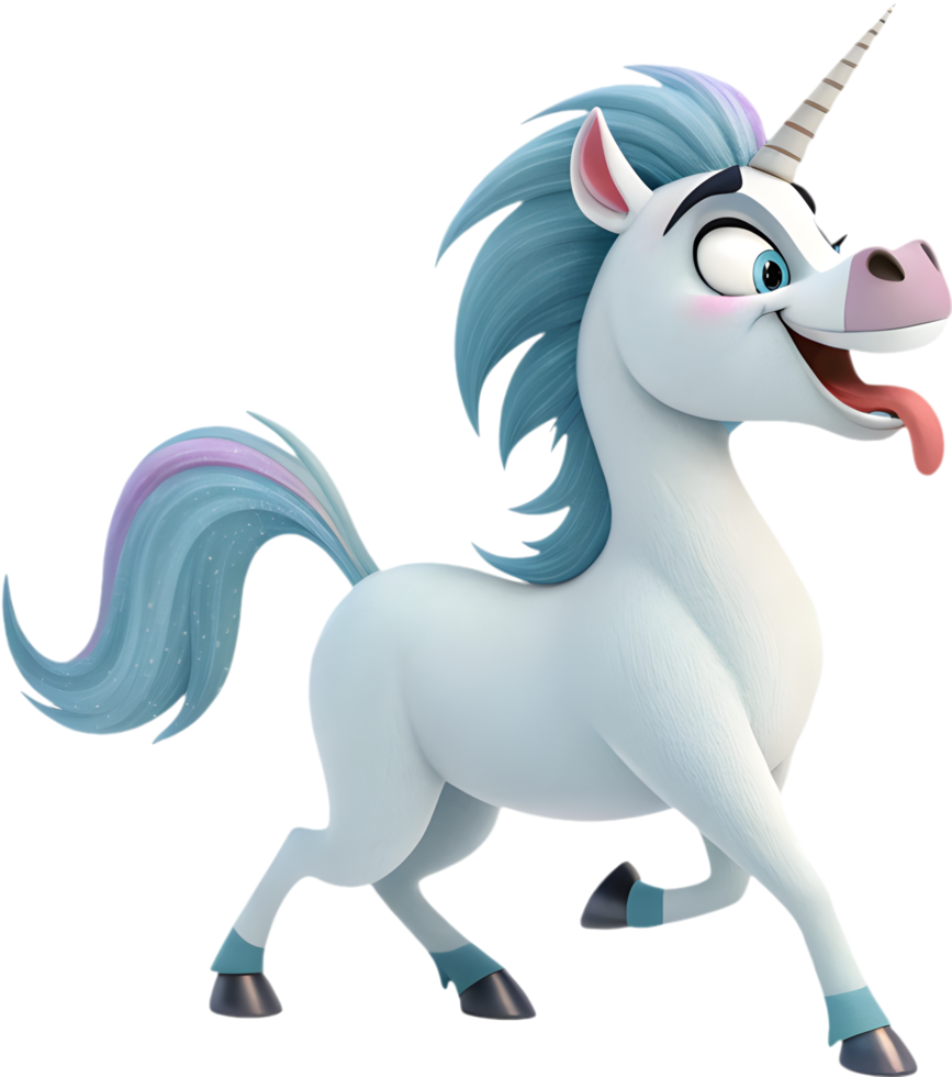 Joyful Mythical Unicorn with Playful Expression. . png