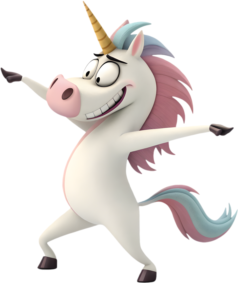 Dreamy Fairytale Unicorn in Enchanted World. . png