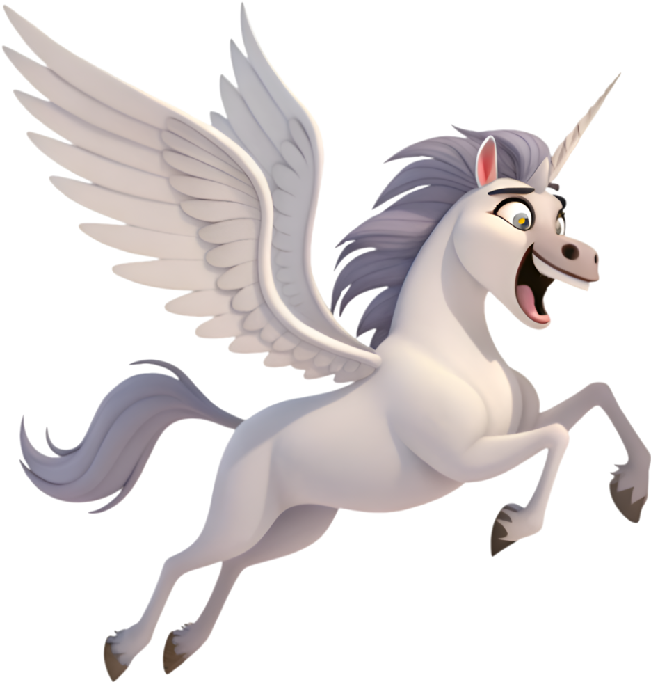 Legendary Unicorn in Colorful Whimsical Style. . png