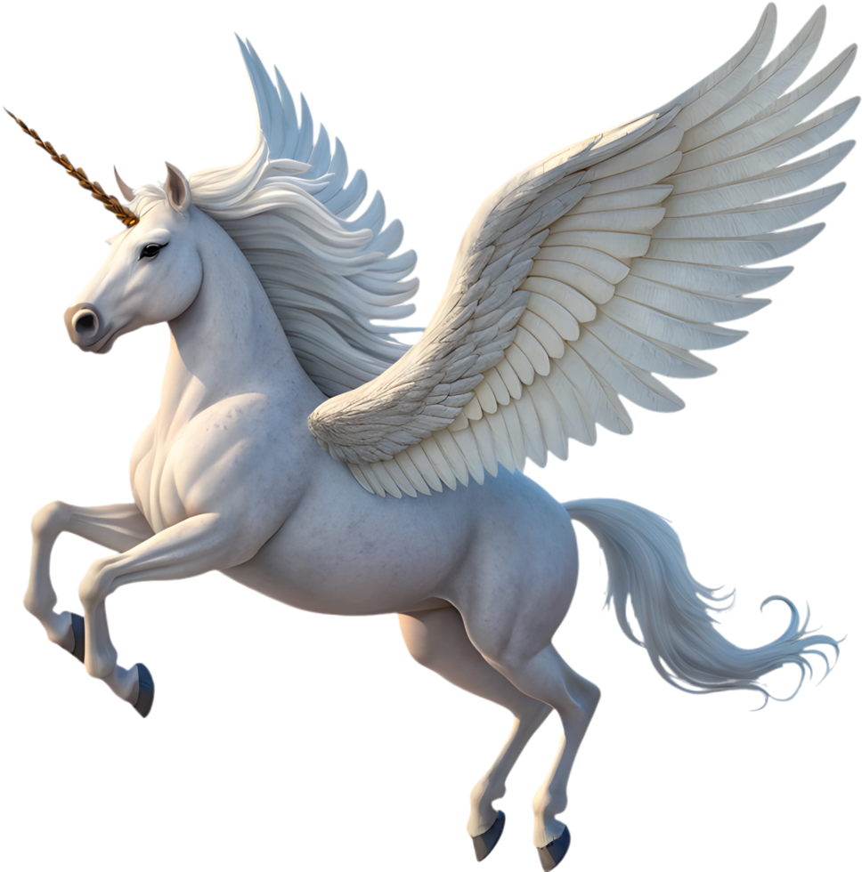 Fantasy Mystical Unicorn in Vibrant Colors. . png