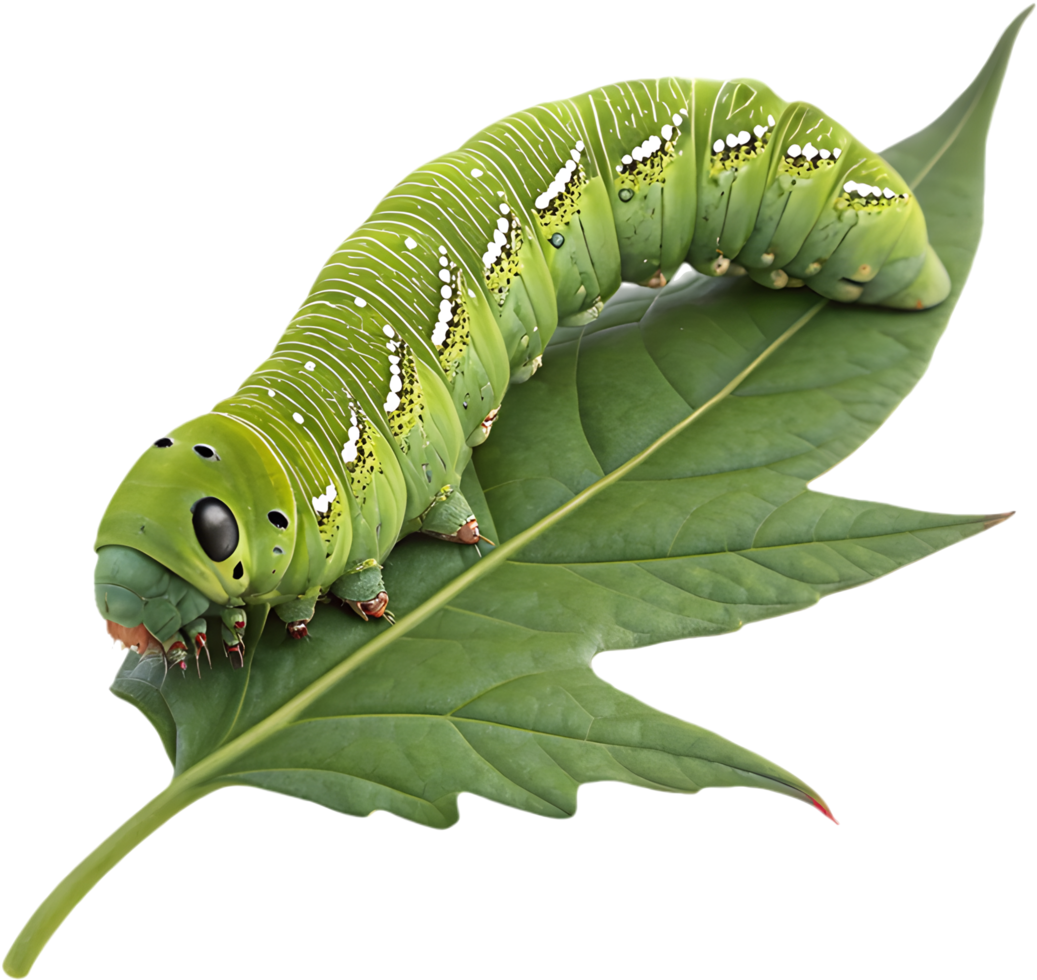 Stunningly Designed Caterpillar with Glowing Colors. . png