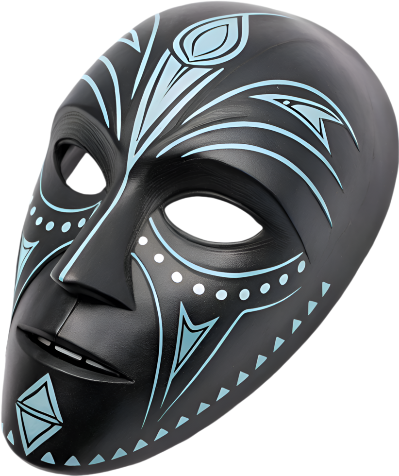 Ritualistic Voodoo Mask Clipart for Spiritual Artworks. . png