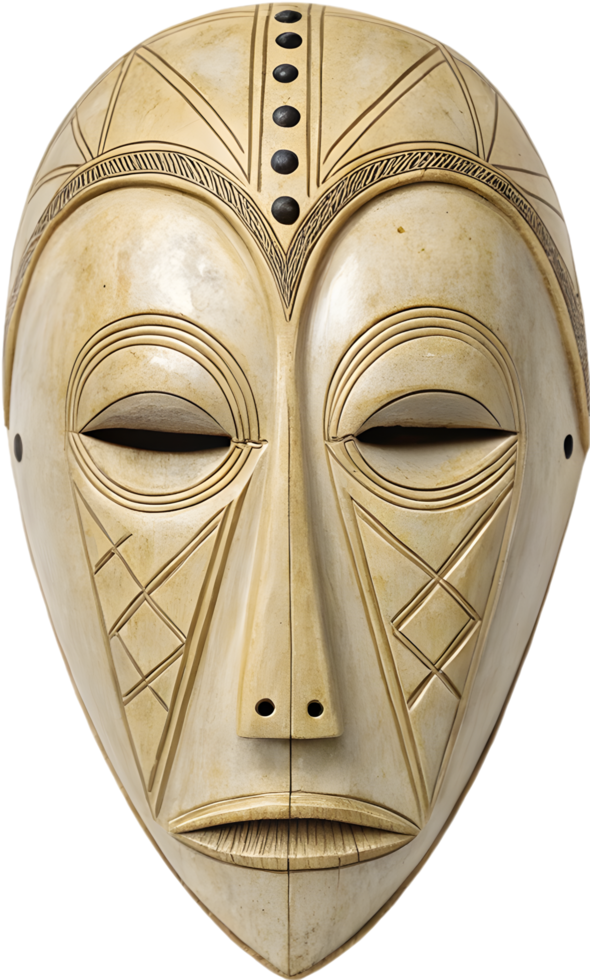 Ancient Witch Doctor Mask Clipart for Eerie Rituals. . png