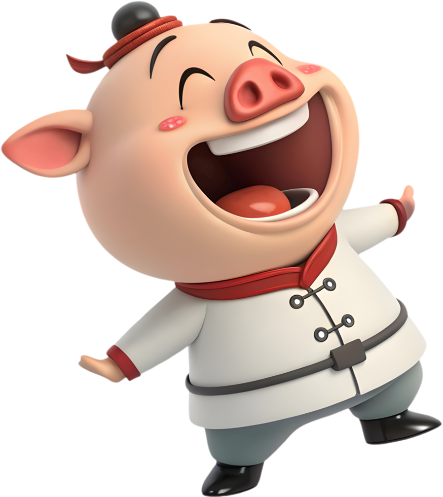 Cartoon Zhu Bajie Pigsy Character with Fun and Humorous Features. . png