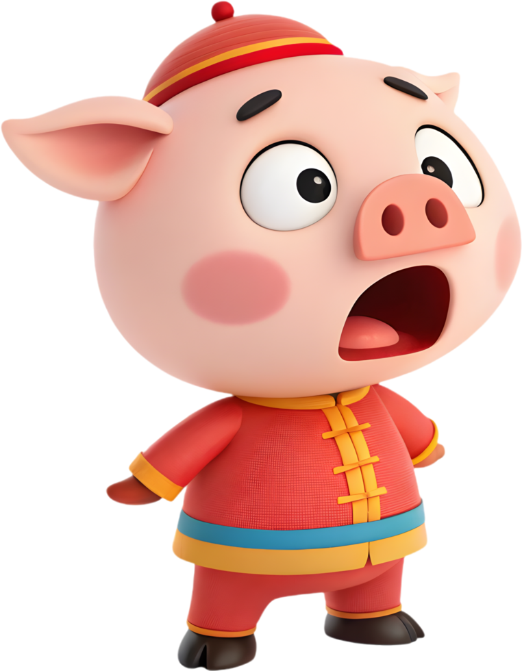 Playful Zhu Bajie Pigsy Cartoon Clipart for Creative Designs. . png