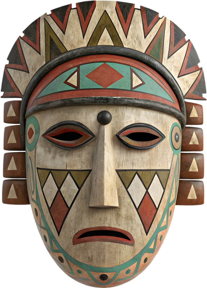USA Zuni Mask Clipart Native American Sacred Spiritual Symbol. . png
