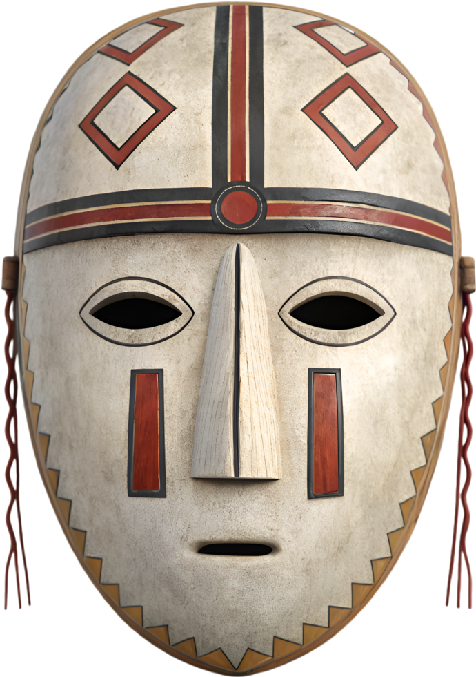Zuni Kachina Mask Clipart Painted Wooden Native American Art. . png