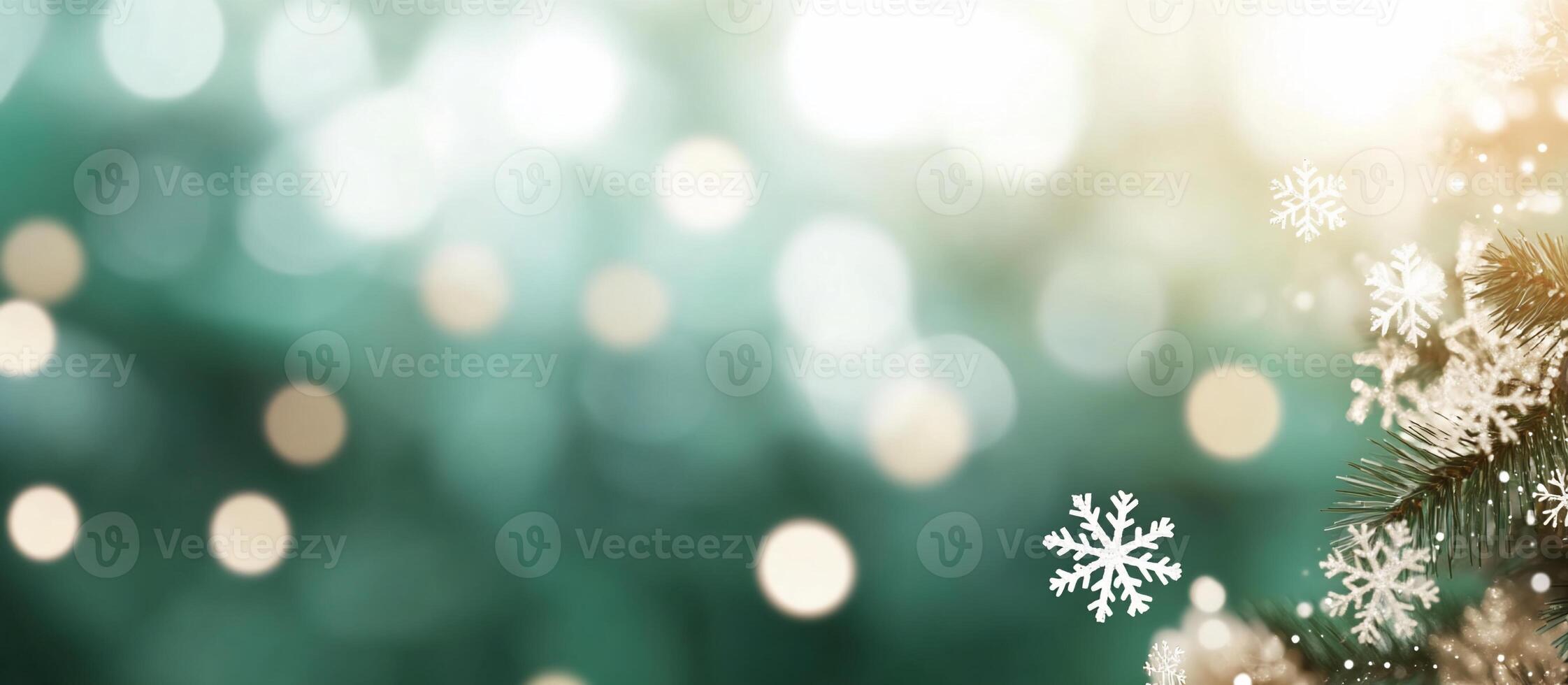 A christmas tree with snowflakes on it photo
