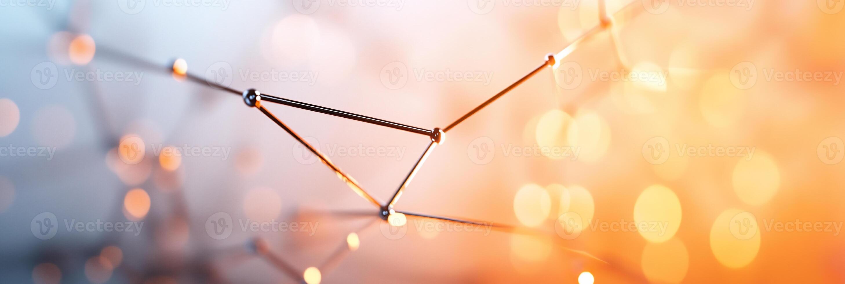 Abstract representation of molecular structures with a glowing background. photo