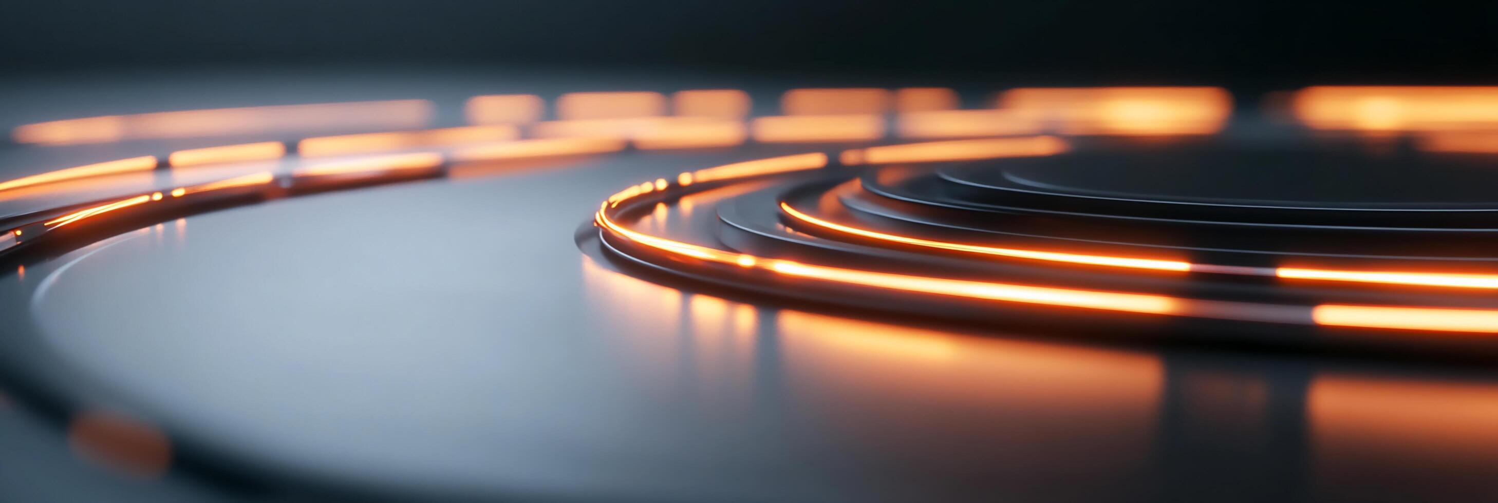 Abstract glowing lines create a dynamic, futuristic visual effect. photo