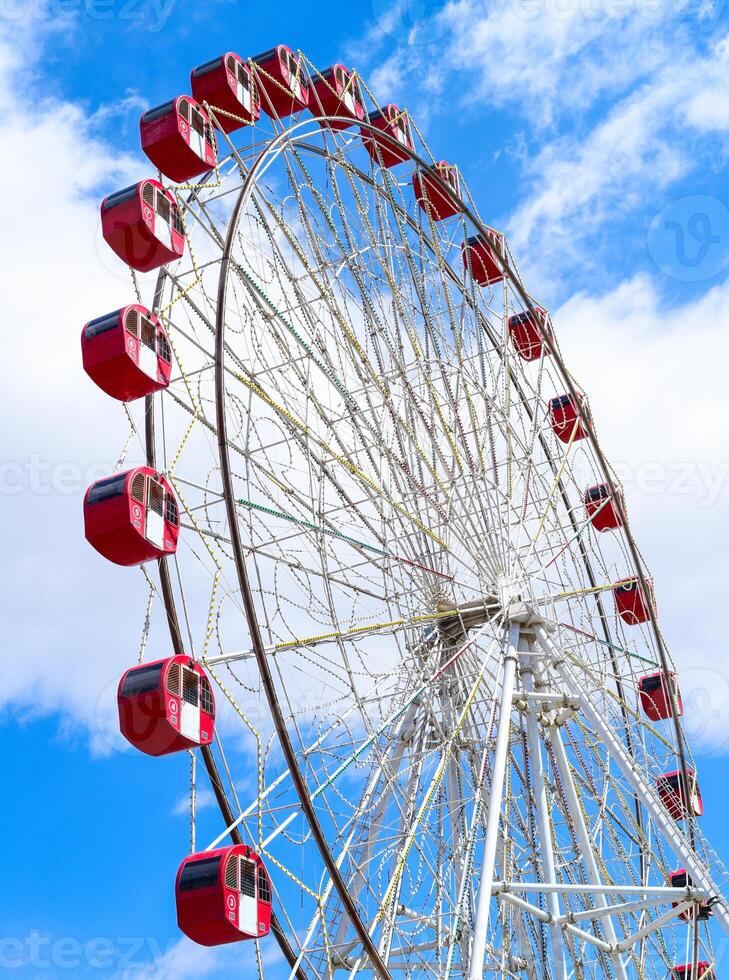 Ferris wheel of a national amusement park of mongolia. photo