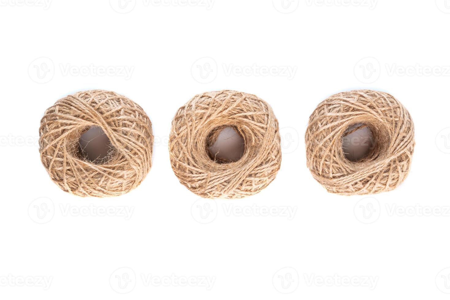 Set of jute ribbon for gift wrapping, hobbies and handicrafts photo