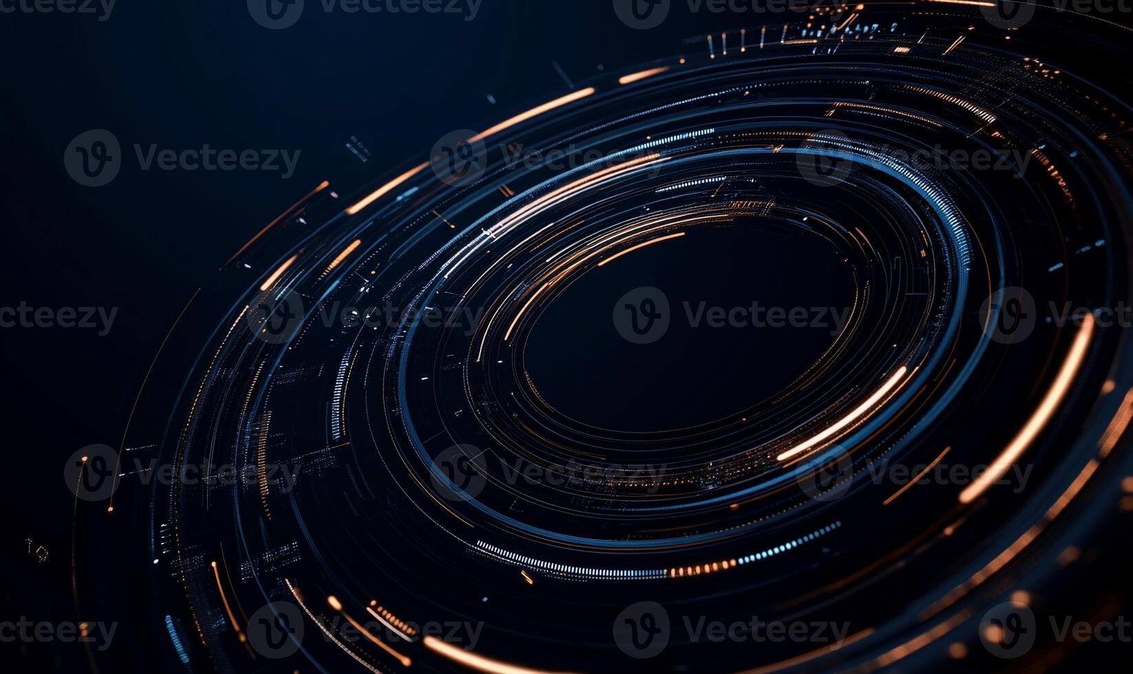 Abstract circular design with swirling lines photo