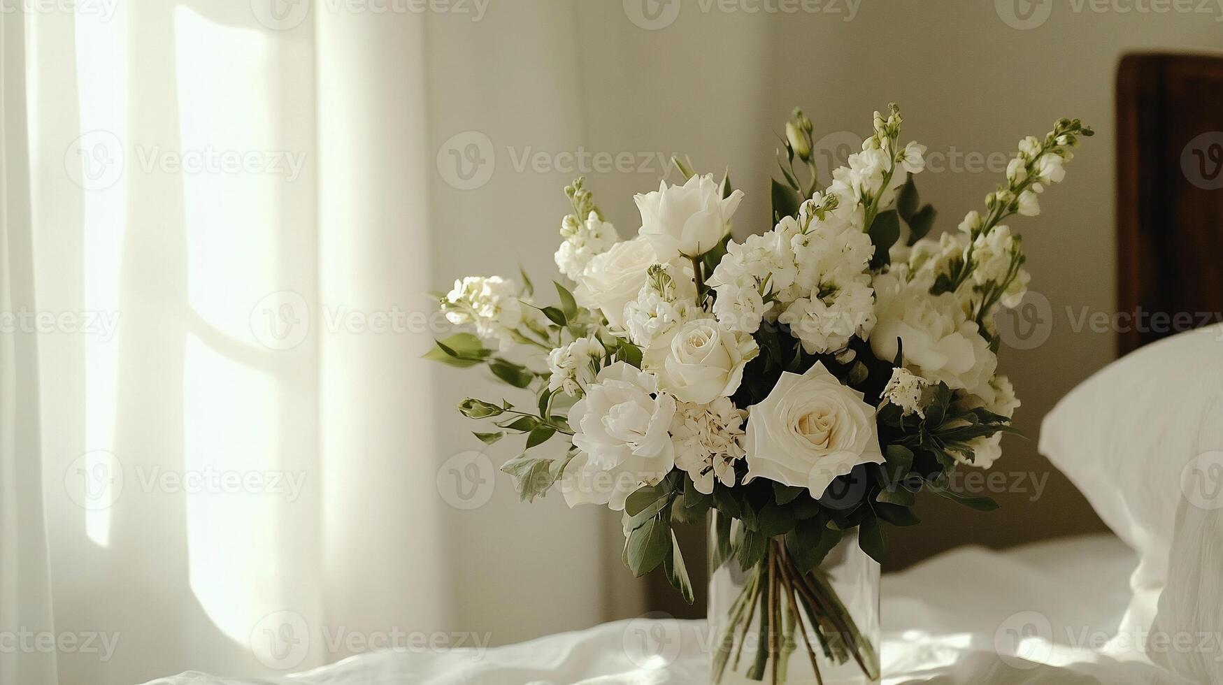 Elegant white floral bouquet photo