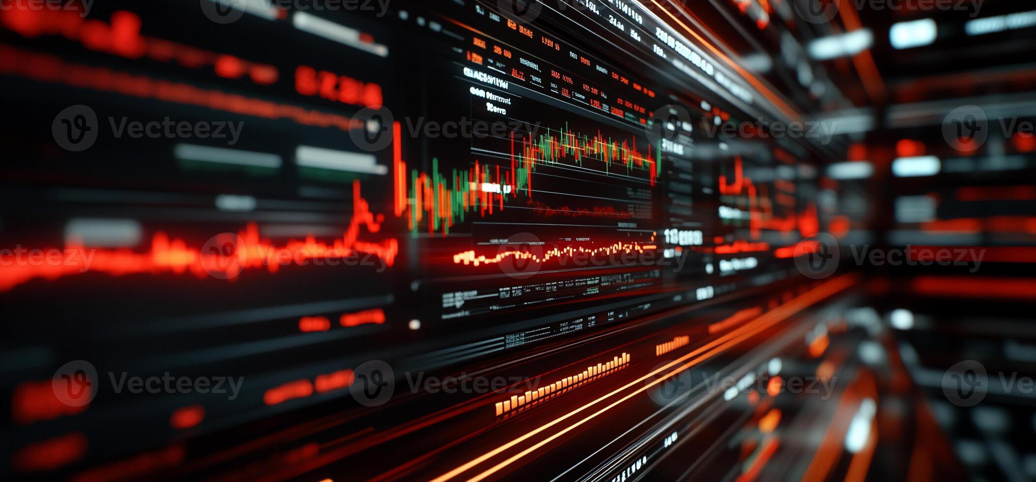Fast-paced financial data display photo