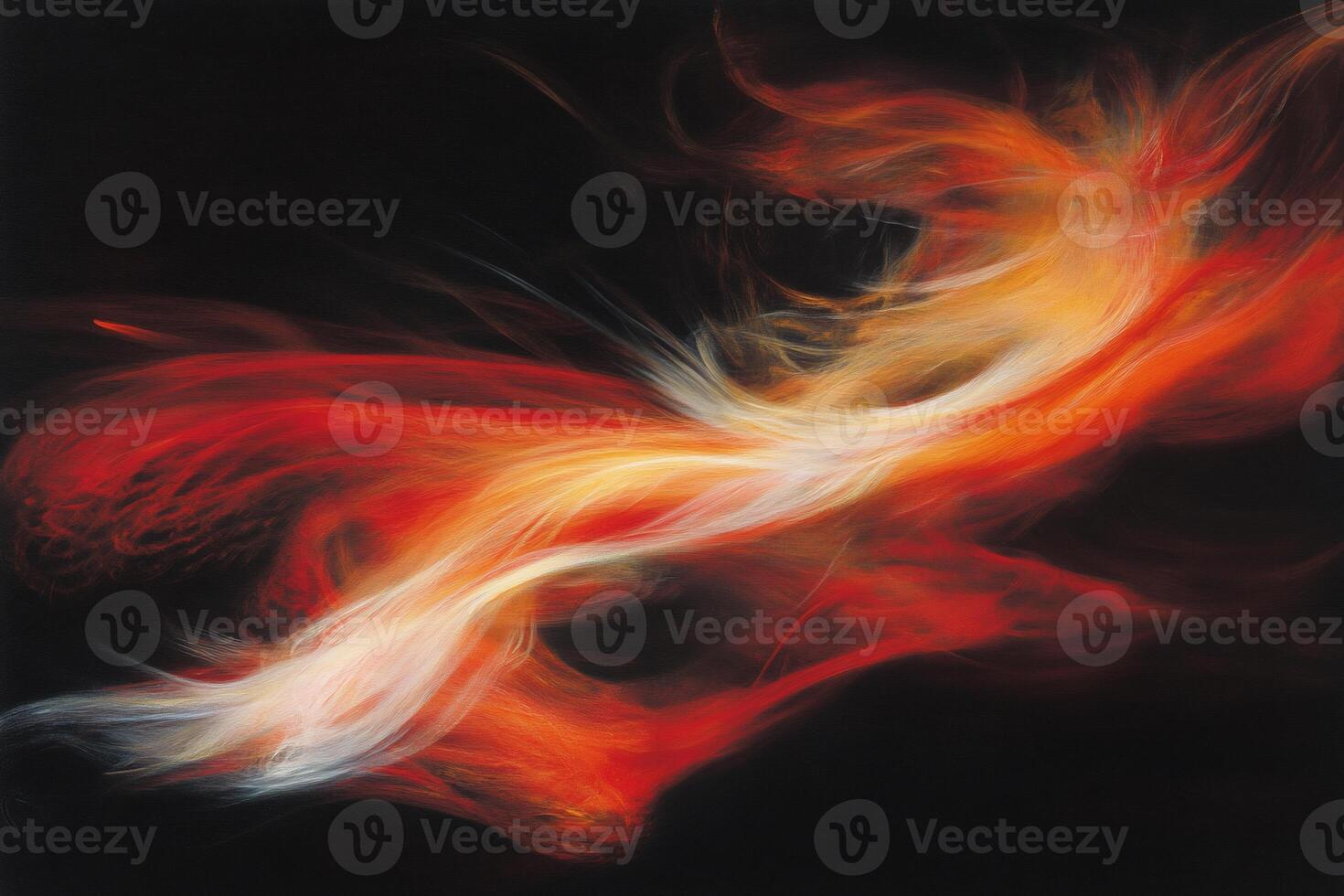 Abstract fiery movement against a dark background photo