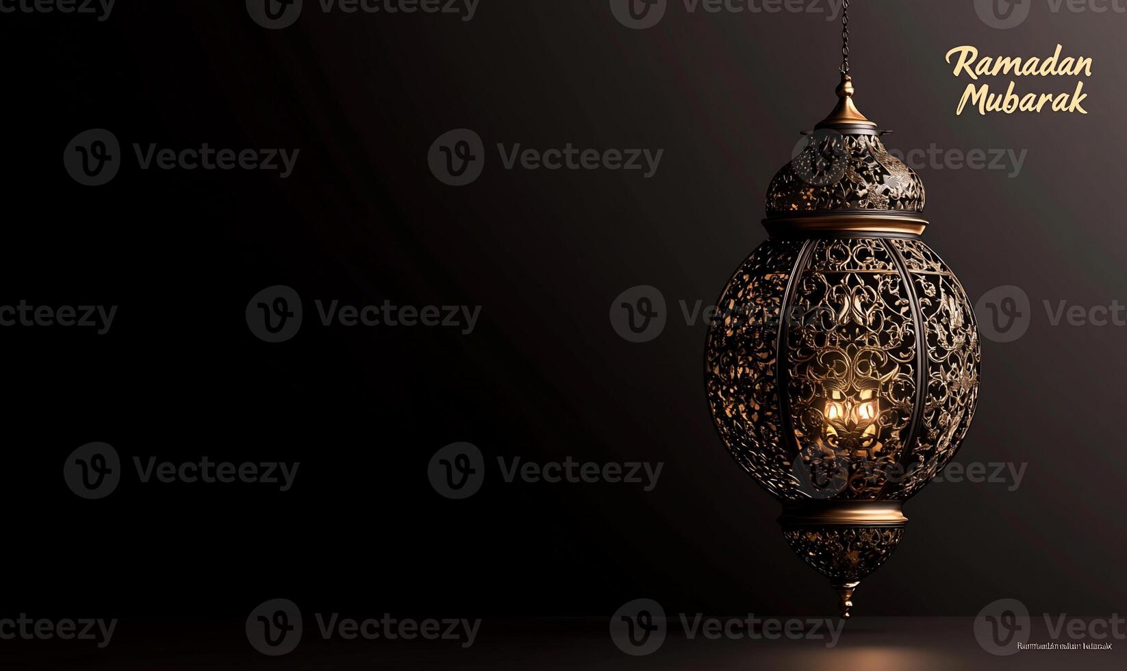 Ramadan Lantern on Dark Background photo