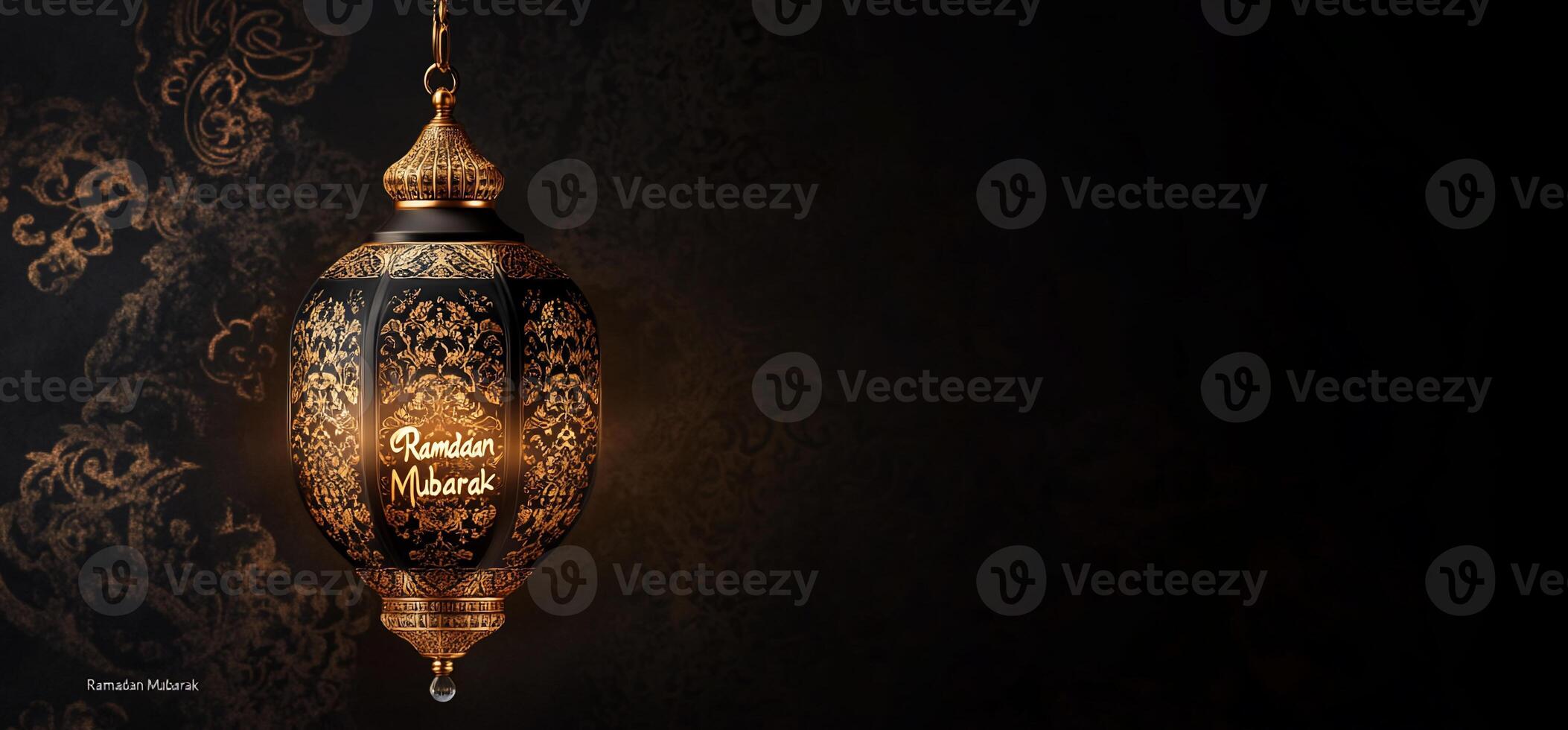A black and gold lamp with a gold design photo