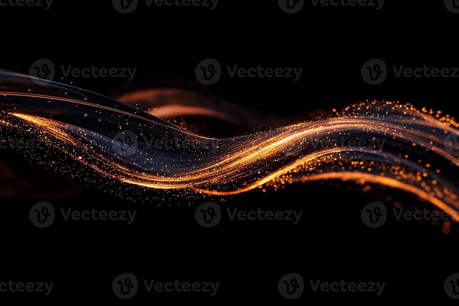 Abstract swirling, glowing particles photo
