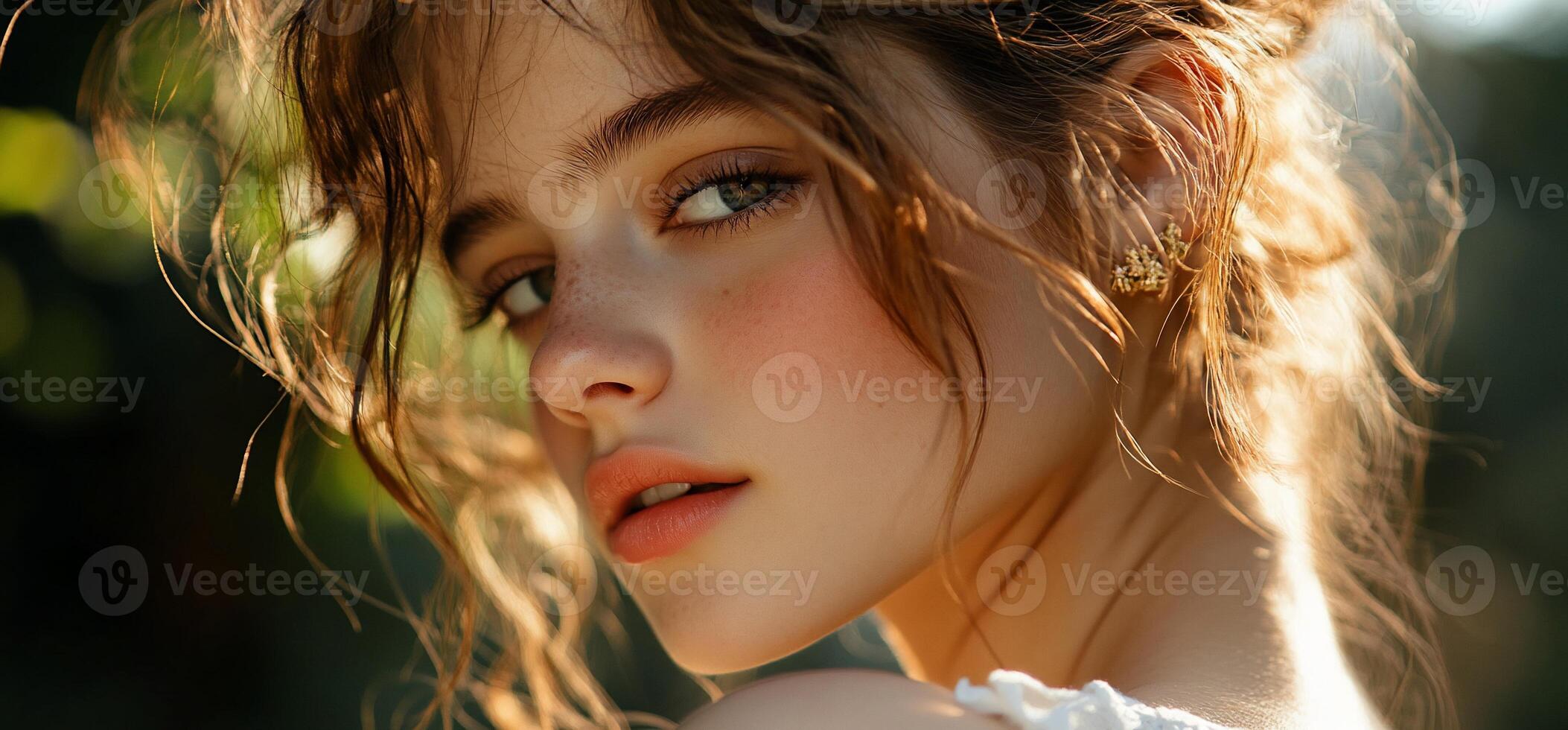 Close-up of a young woman photo