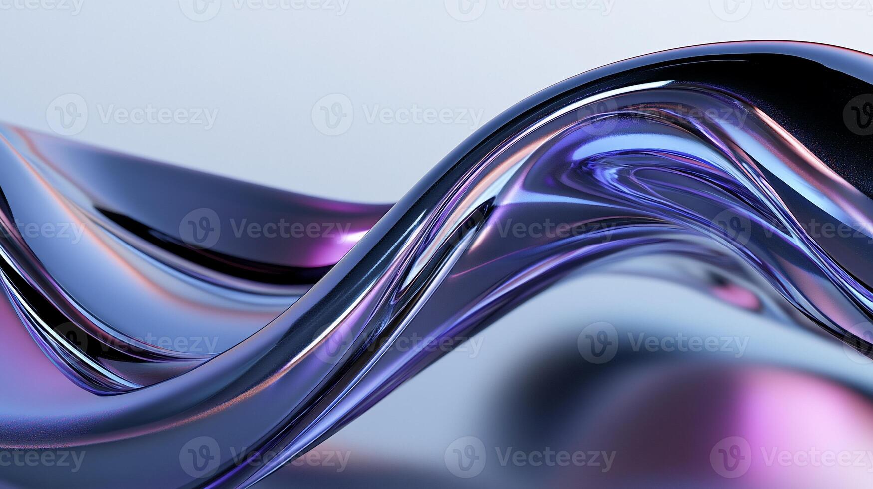 Abstract liquid forms in iridescent hues photo
