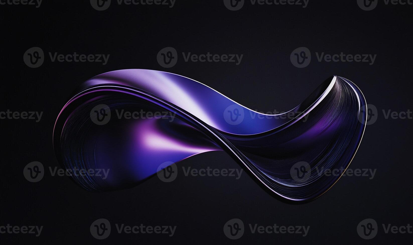 Abstract fluid form in deep purple and violet hues photo