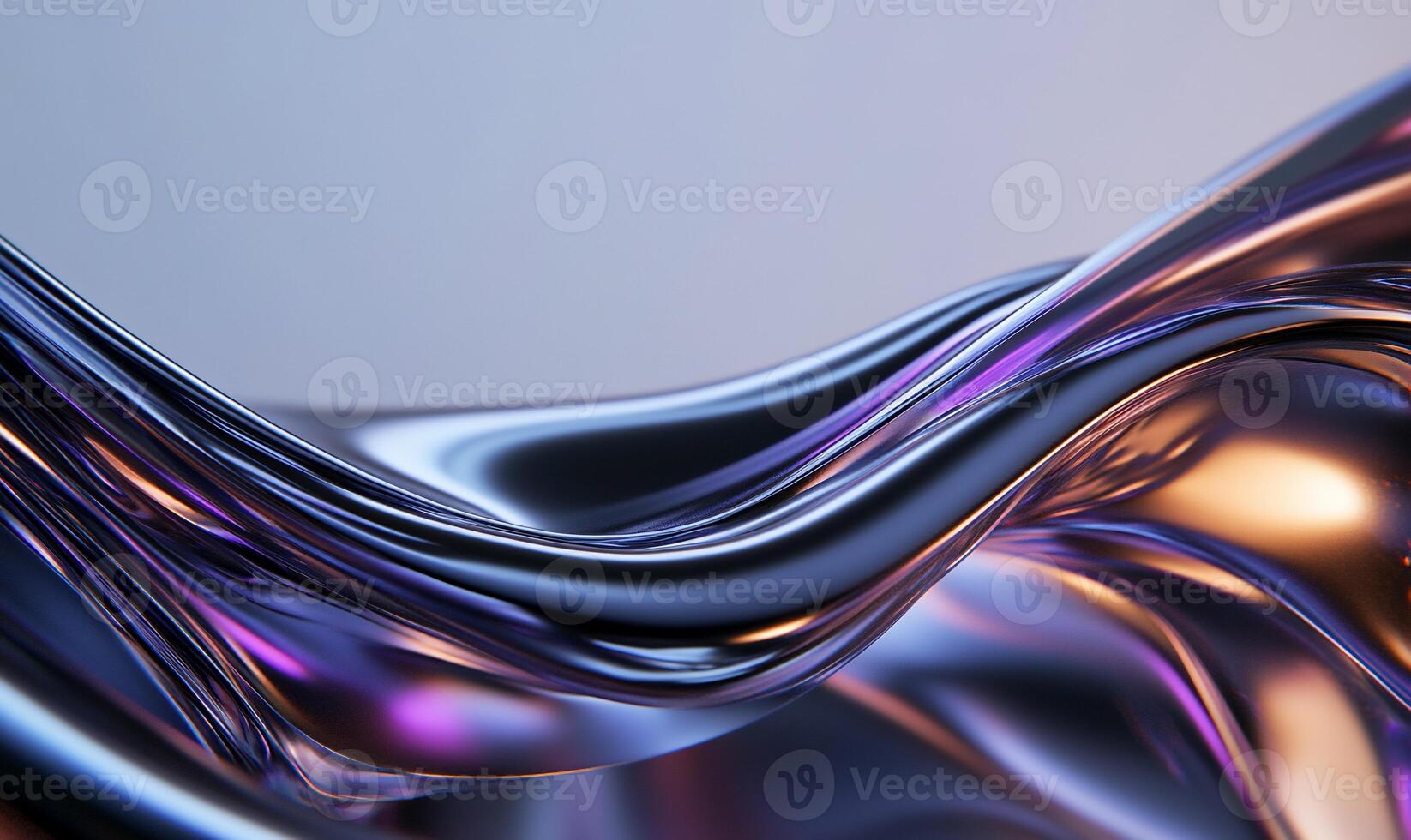Abstract flowing metallic forms photo