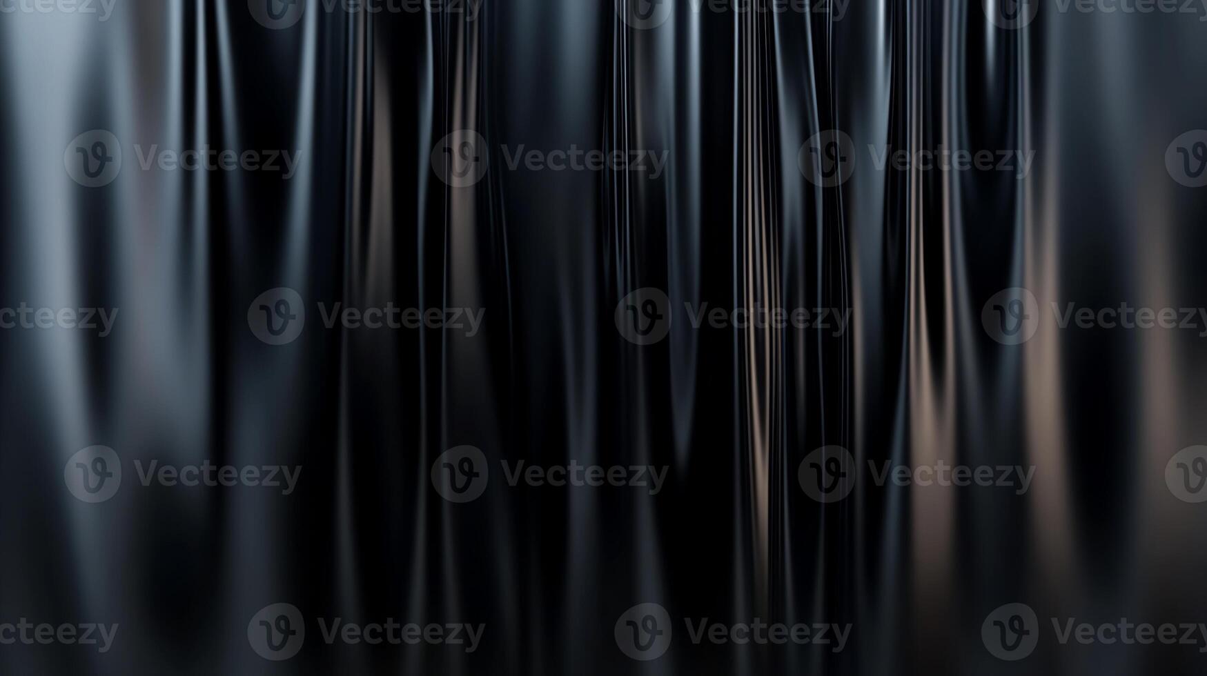 Dark, flowing, glossy fabric with subtle light reflections photo