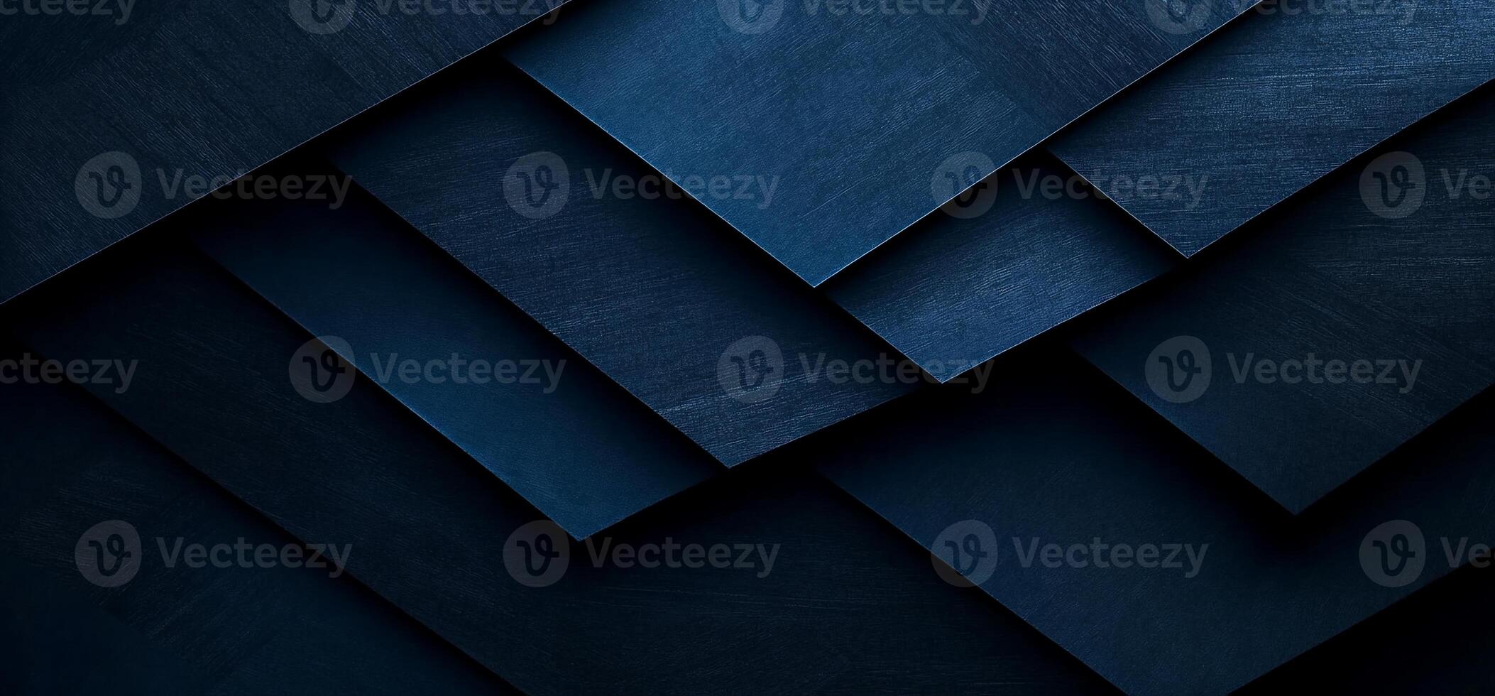 Abstract dark blue geometric shapes overlapping in a diagonal pattern photo