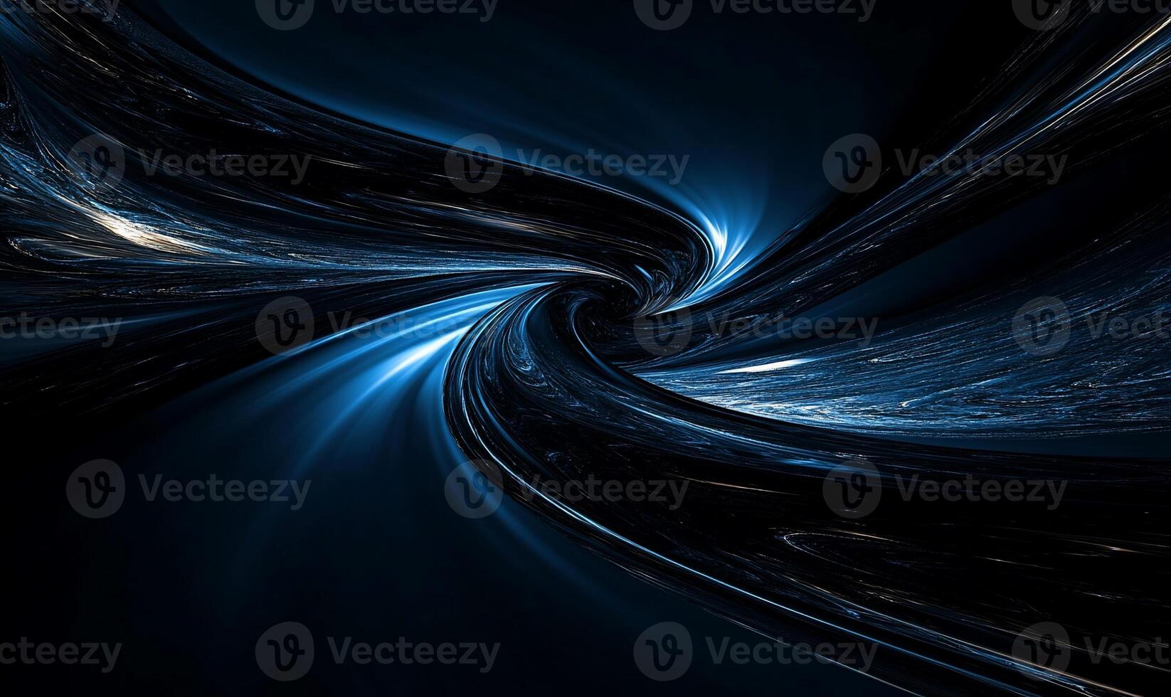 Dark blue swirling vortex, cosmic abstract art photo
