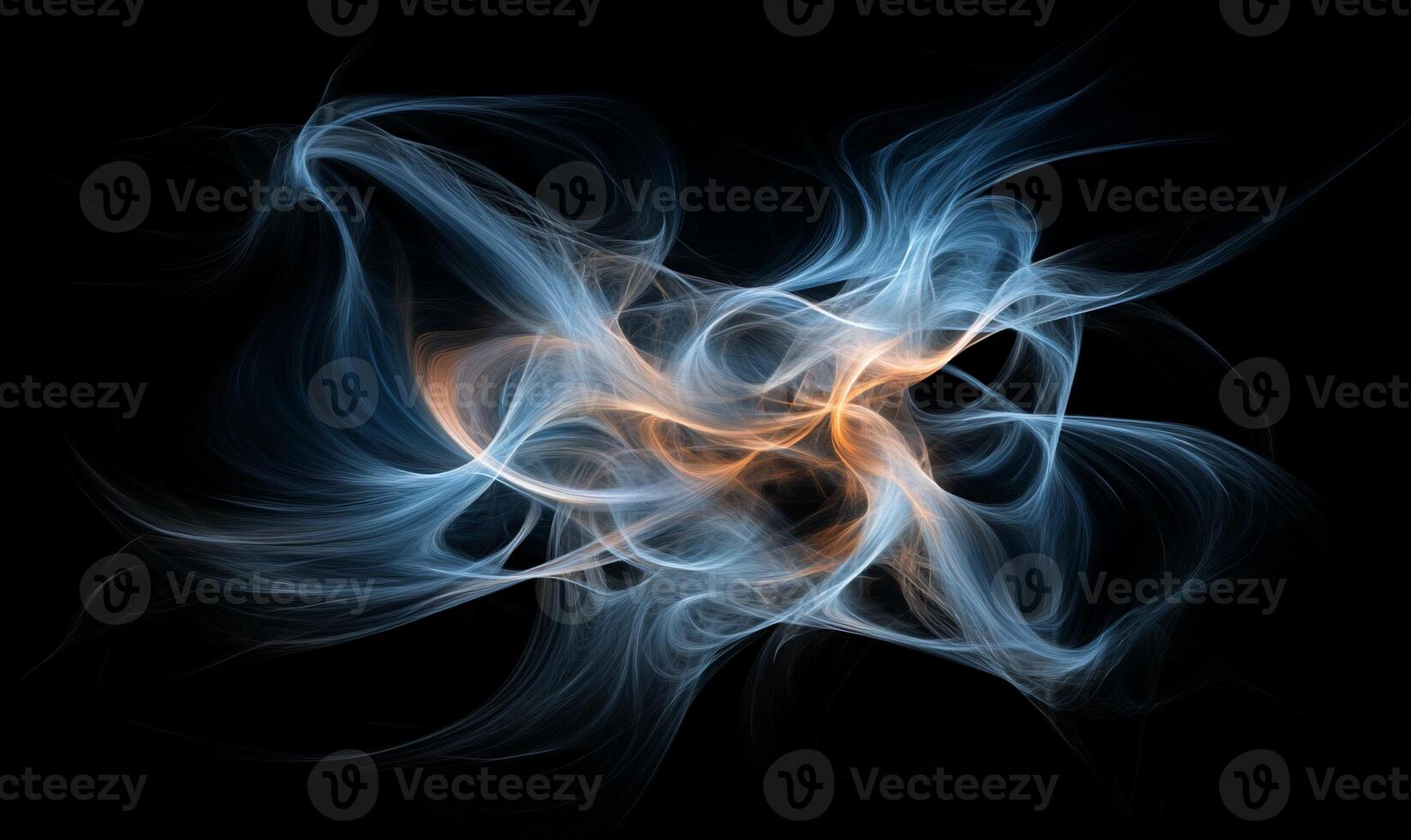 Abstract swirling light and smoke design photo