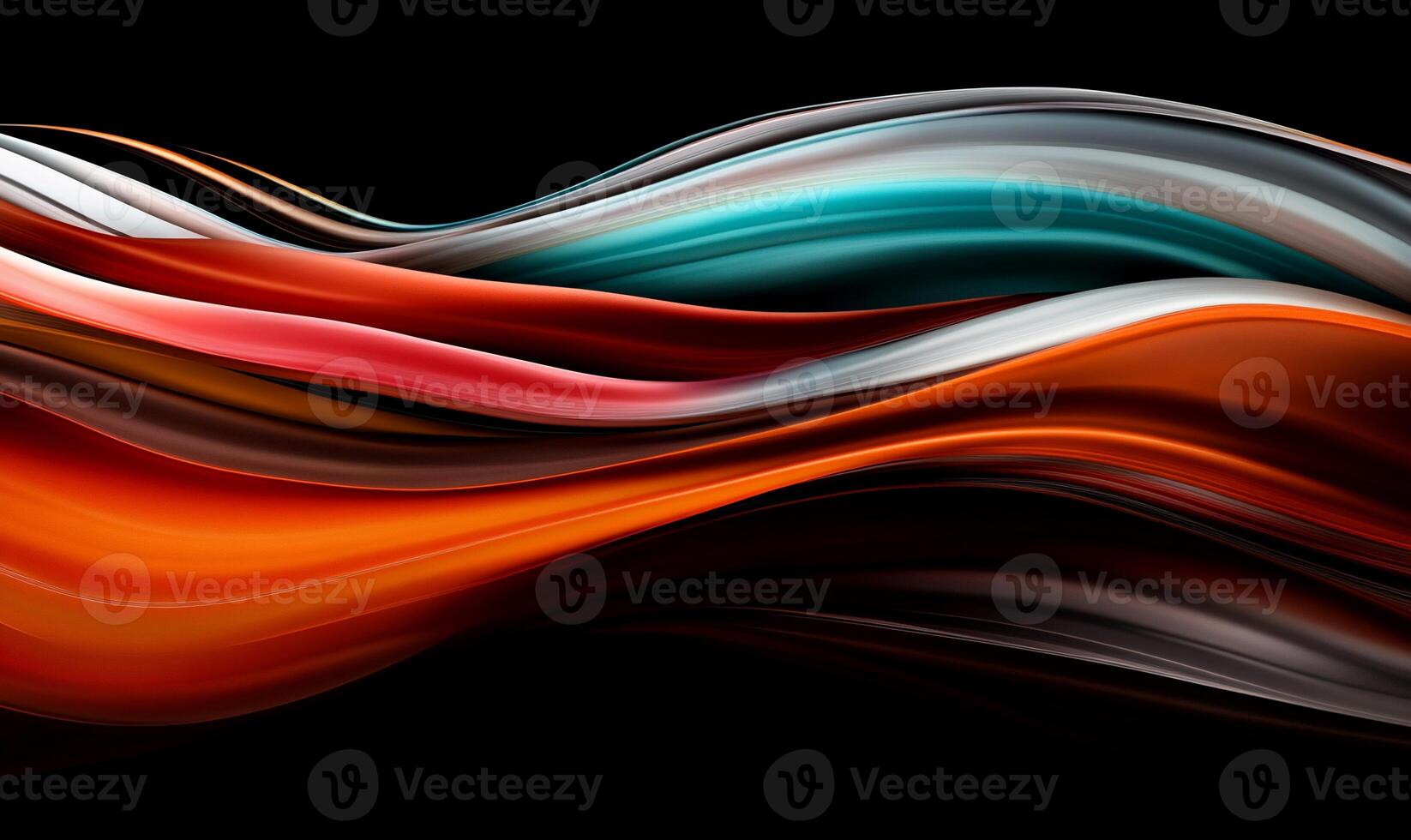 Abstract dynamic flowing ribbons photo