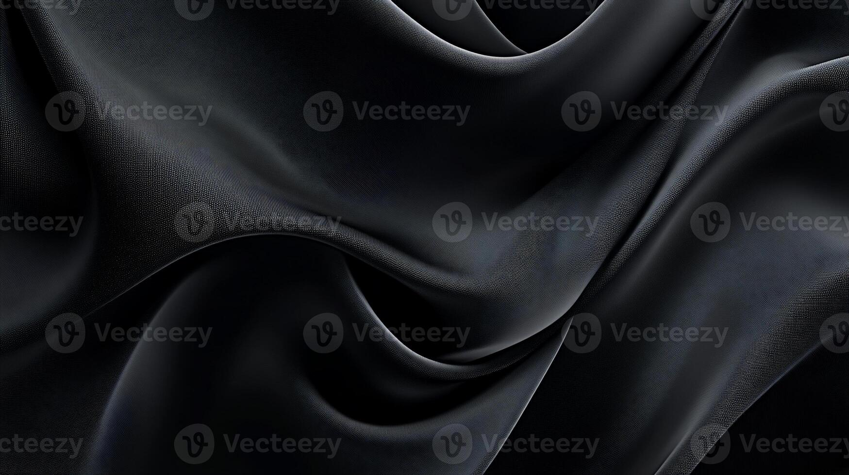 Dark, flowing fabric with elegant, smooth curves and subtle sheen photo