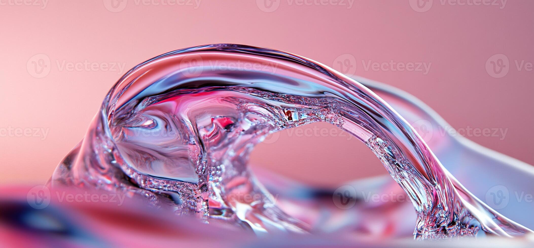 A close up of a liquid wave on a pink background photo