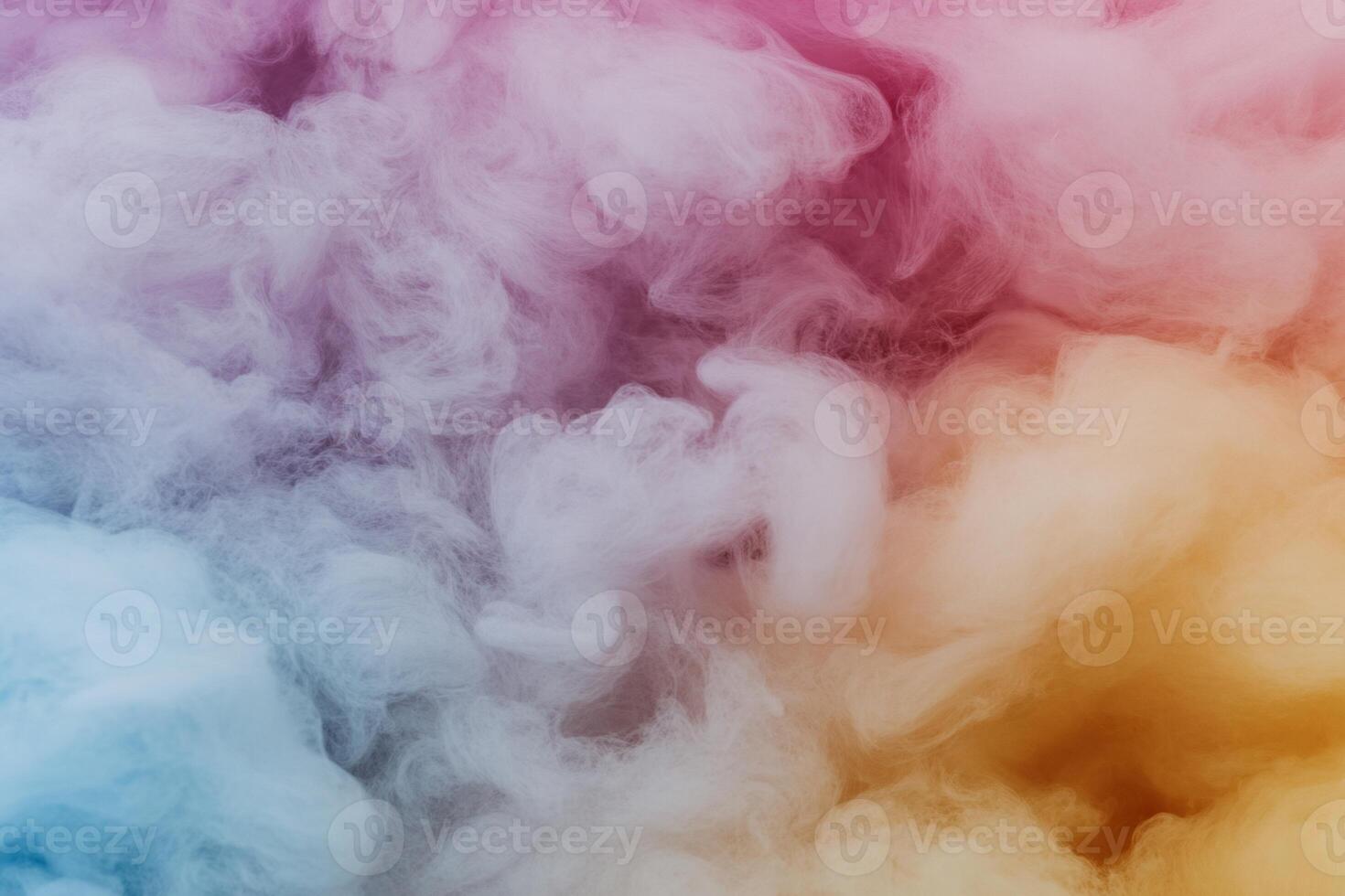 Pastel-colored smoke swirls in abstract art photo