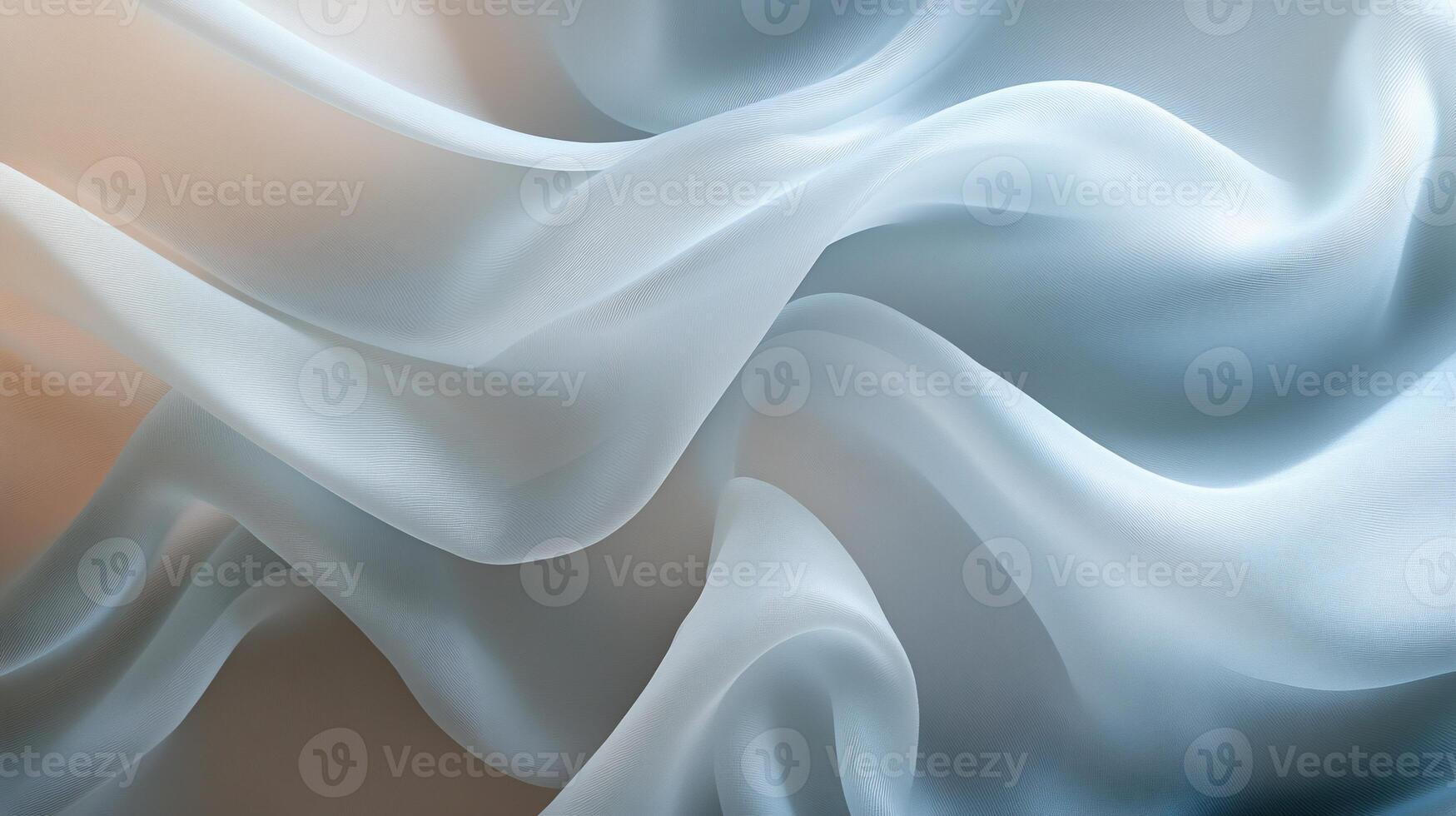 Soft, flowing pastel fabric with gentle waves and subtle color gradient photo