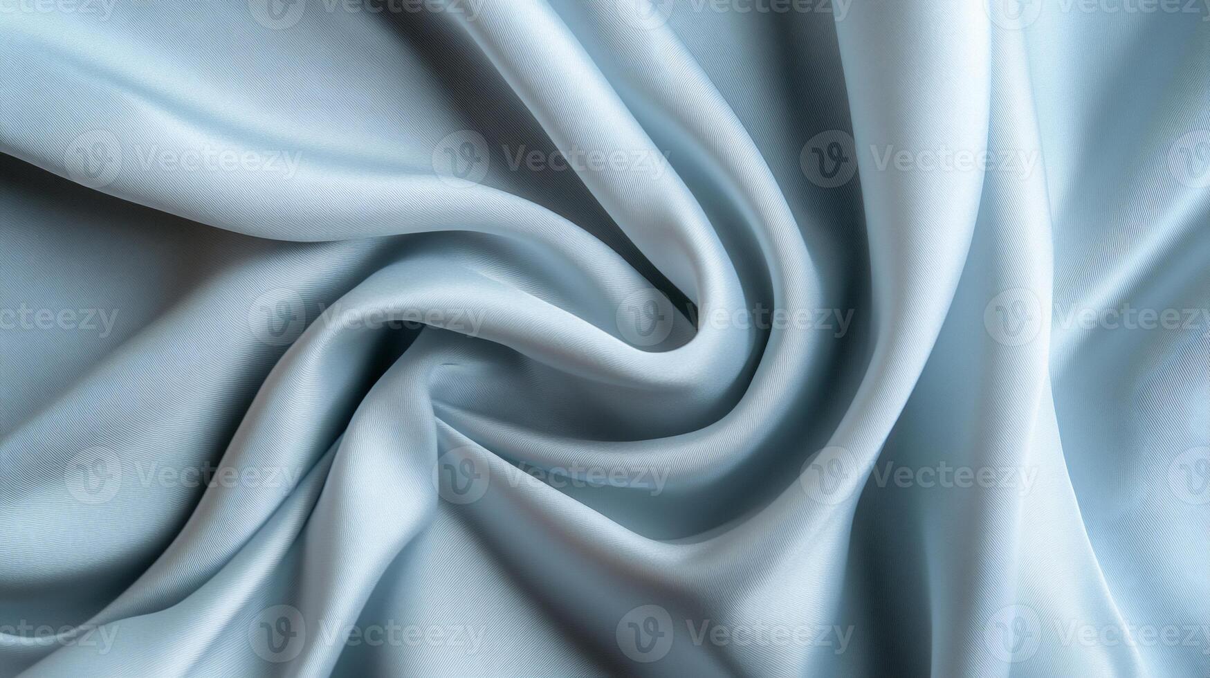 A close up of a light blue satin fabric photo
