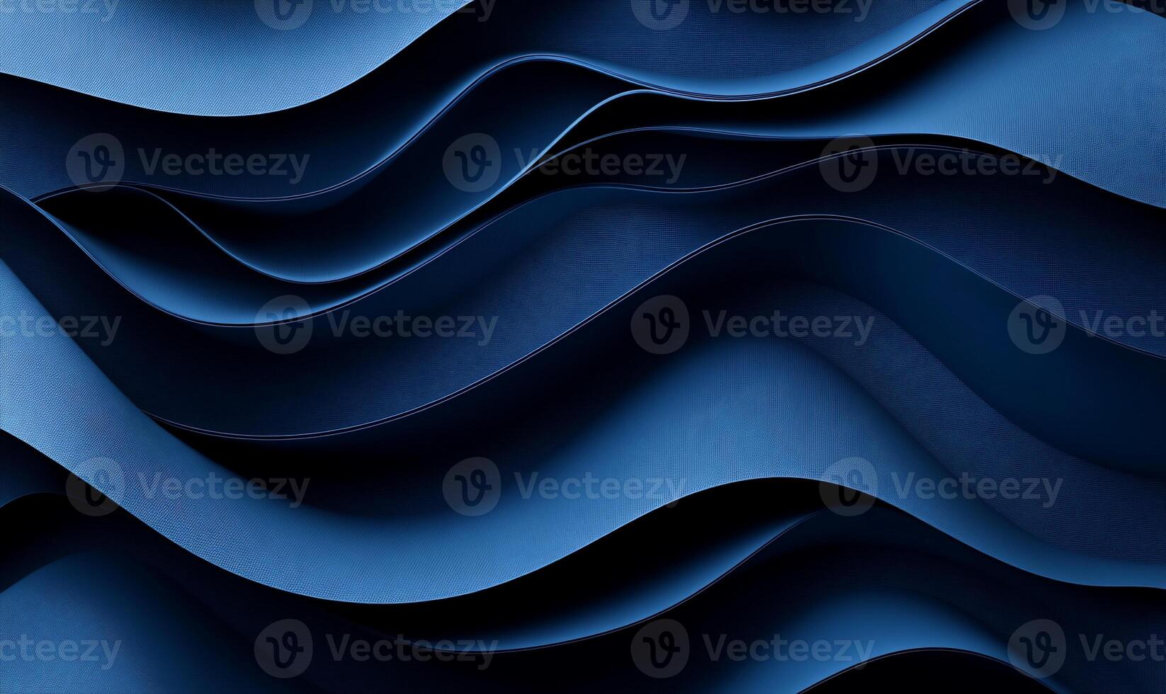 Abstract blue wave patterns, layered design photo