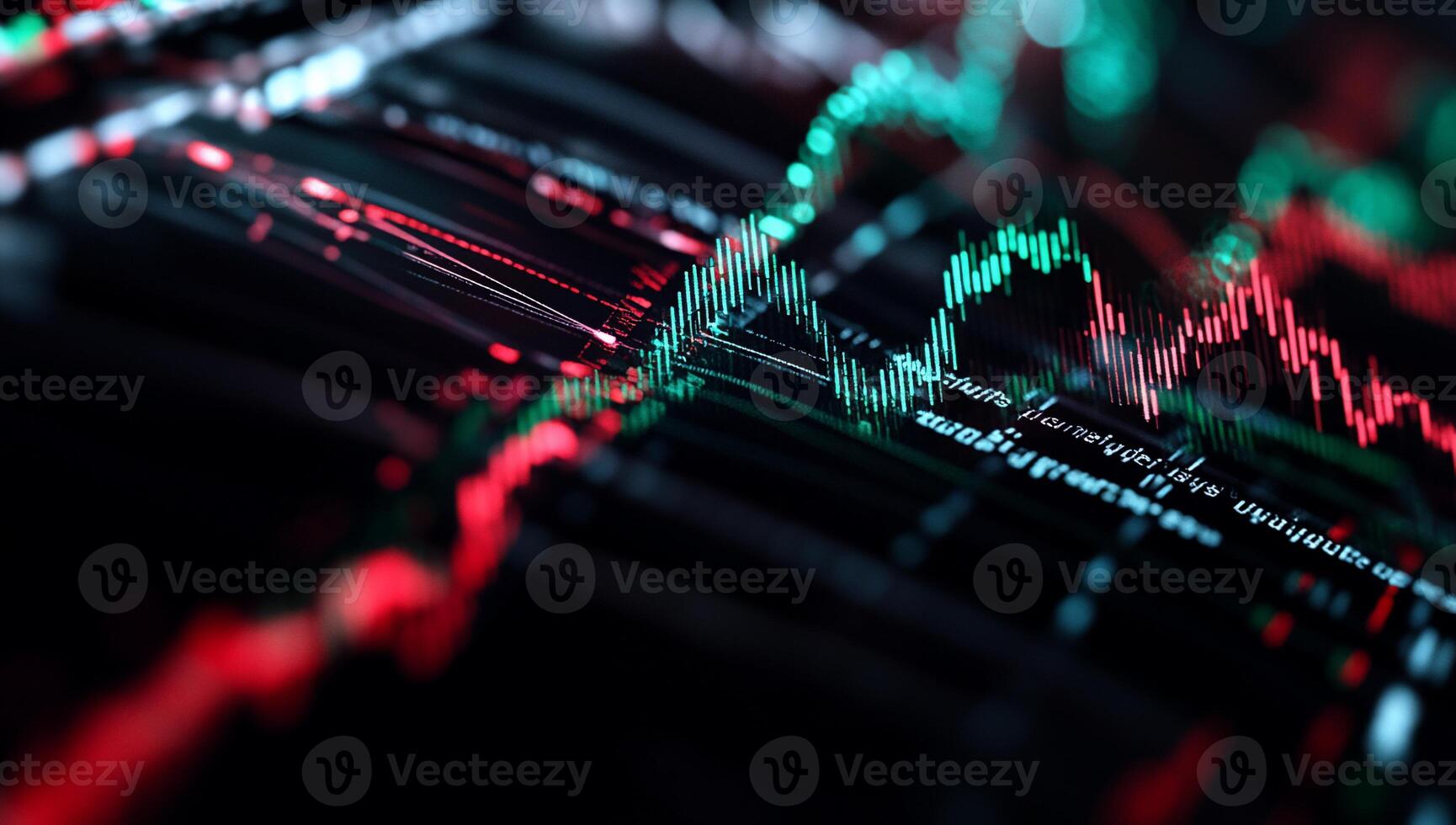 Fluctuating stock market data photo
